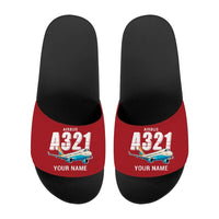 Thumbnail for Airbus A321neo - Slippers - Sport - Cartoon + Name - Red