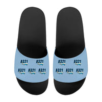 Thumbnail for Airbus A321neo - Slippers - Sport - Cartoon Pattern - Light Blue