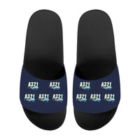 Thumbnail for Airbus A321neo - Slippers - Sport - Cartoon Pattern - Navy Blue