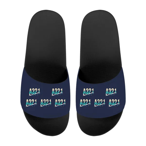 Airbus A321neo - Slippers - Sport - Original Pattern - Navy Blue