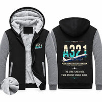 Thumbnail for Airbus A321neo Zipped Sweatshirts - Original - Black & Gray