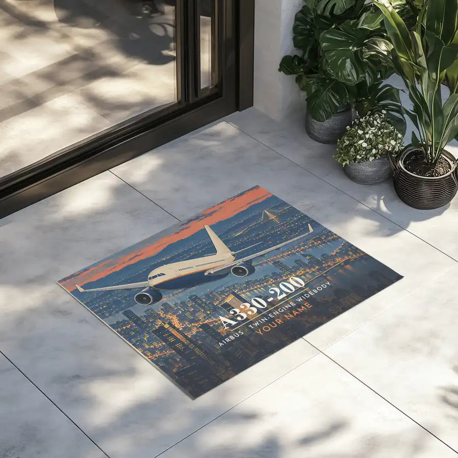 Airbus A330-200 - 3D + Name - Door Mat