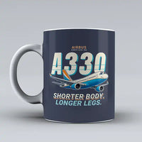 Thumbnail for Airbus A330-200 - Cartoon - Mug - Dark Blue