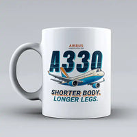 Thumbnail for Airbus A330-200 - Cartoon - Mug - White