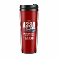 Thumbnail for Airbus A330-200 - Cartoon + Name - Plastic (No Holder) - Red