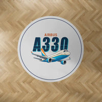 Thumbnail for Airbus A330-200 - Cartoon - Round Carpet - Light Gray