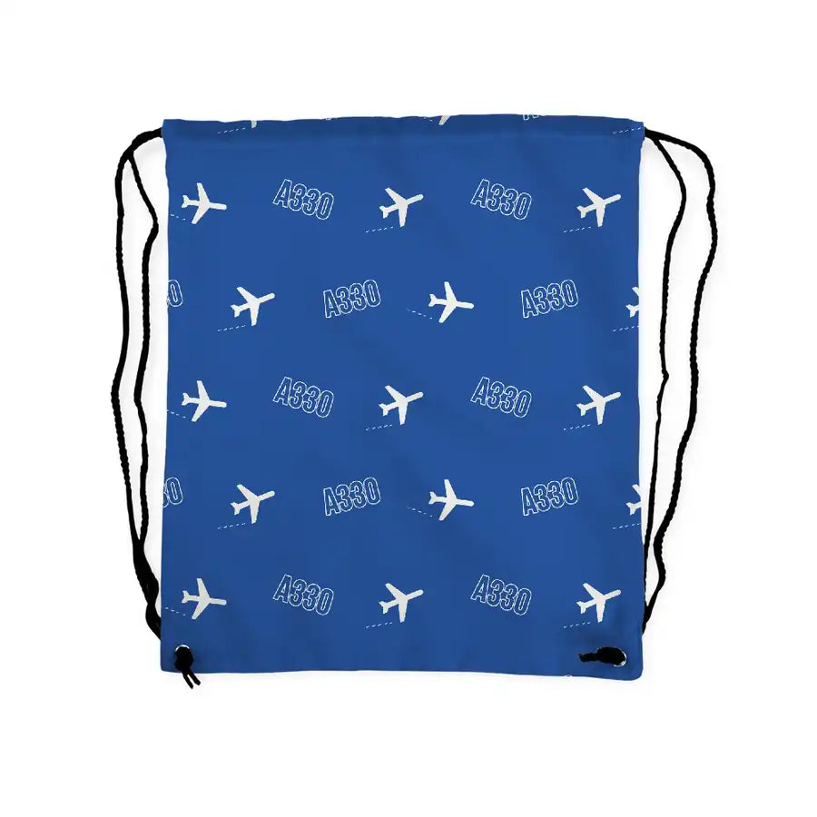 Airbus A330-200 - Drawstring Bag - 3D Pattern - Blue