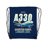 Thumbnail for Airbus A330-200 - Drawstring Bag - Cartoon - Dark Blue