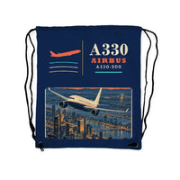 Thumbnail for Airbus A330-200 - Drawstring Bag - Classic - Dark Blue