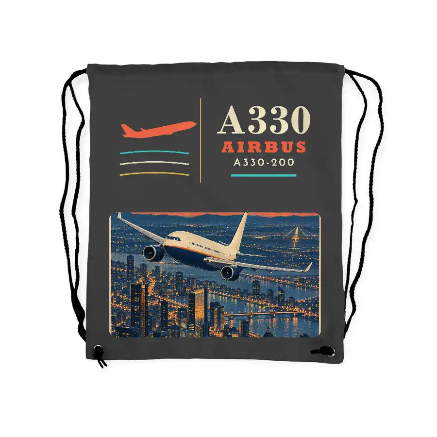 Airbus A330-200 - Drawstring Bag - Classic - Gray