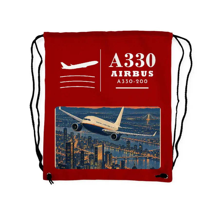 Airbus A330-200 - Drawstring Bag - Classic - Red