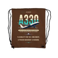 Thumbnail for Airbus A330-200 - Drawstring Bag - Original - Brown