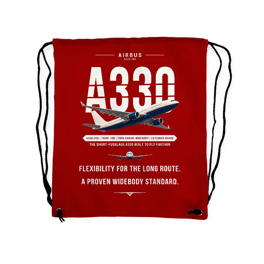 Airbus A330-200 - Drawstring Bag - Original - Red