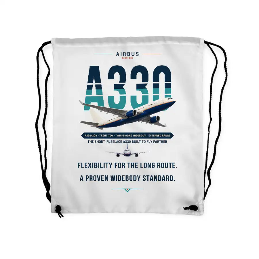 Airbus A330-200 - Drawstring Bag - Original - White