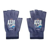 Thumbnail for Airbus A330-200 - Gloves - Cut - Cartoon + Name - Navy Blue