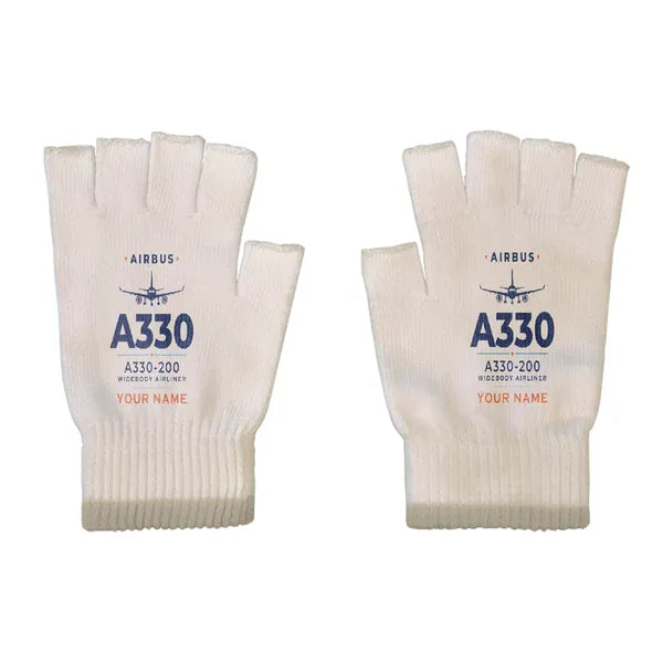 Airbus A330-200 - Gloves - Cut - Heritage + Name - Beige