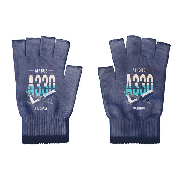 Airbus A330-200 - Gloves - Cut - Original + Name - Navy Blue