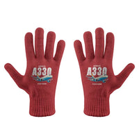 Thumbnail for Airbus A330-200 - Gloves - Full - Cartoon + Name - Red