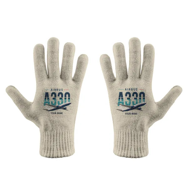 Airbus A330-200 - Gloves - Full - Original + Name - Beige