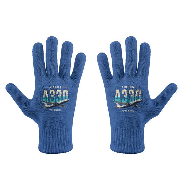 Airbus A330-200 - Gloves - Full - Original + Name - Blue
