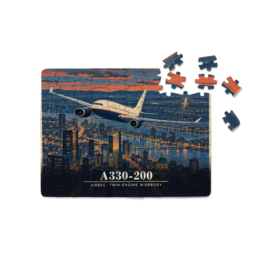 Airbus A330-200 - Horizontal + Text - Canvas Puzzle