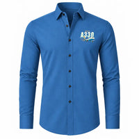 Thumbnail for Airbus A330-200 - Long Sleeve Shirt - Cartoon - Blue