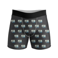 Thumbnail for Airbus A330-200 - Men Boxers - Cartoon Pattern - Black