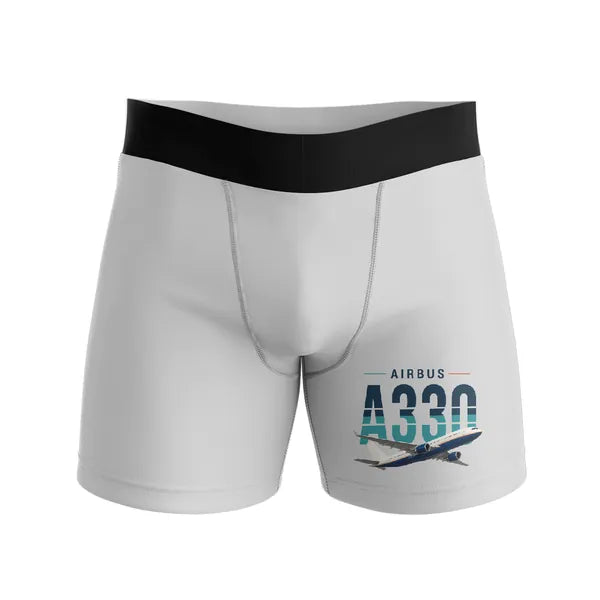 Airbus A330-200 - Men Boxers - Original - Light Gray