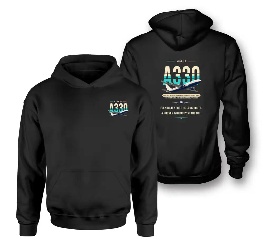 Airbus A330-200 - Original - Double-Side Hoodie - Black