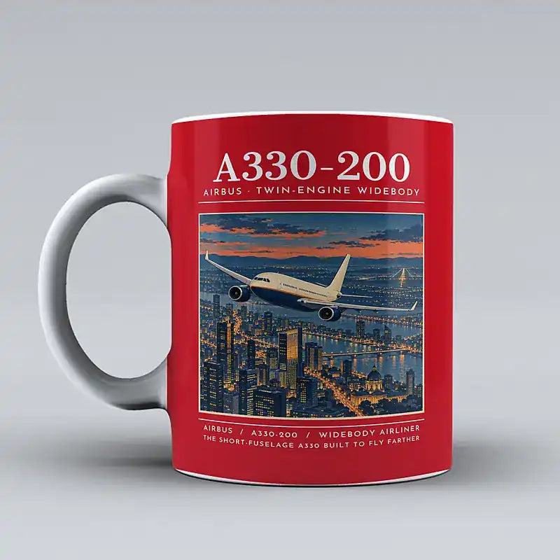 Airbus A330-200 - Poster - Mug - Red
