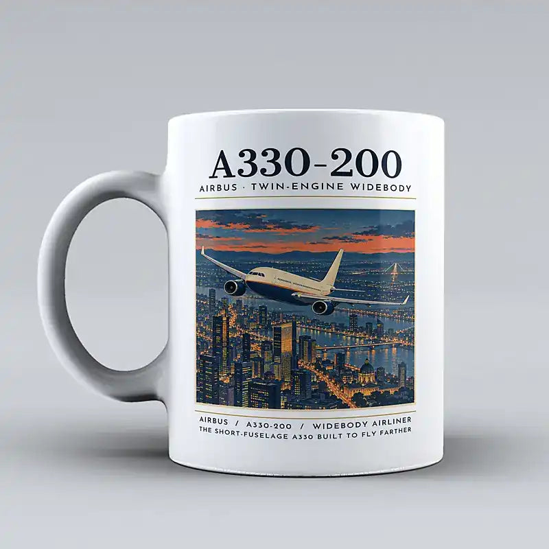 Airbus A330-200 - Poster - Mug - White