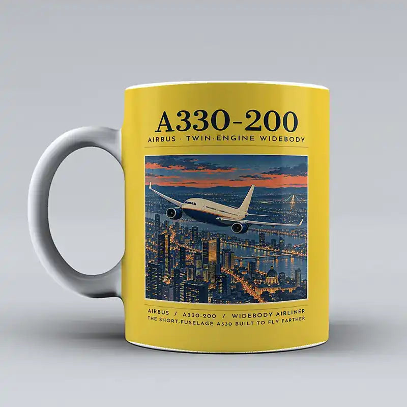 Airbus A330-200 - Poster - Mug - Yellow