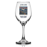 Thumbnail for Airbus A330-200 - Poster + Name - Wine Glass