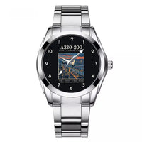 Thumbnail for Airbus A330-200 - Poster - Stainless Steel Band - For Men