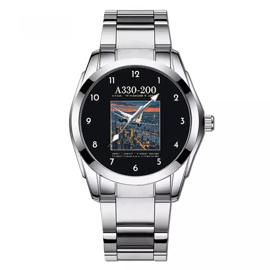 Airbus A330-200 - Poster - Stainless Steel Band - For Men
