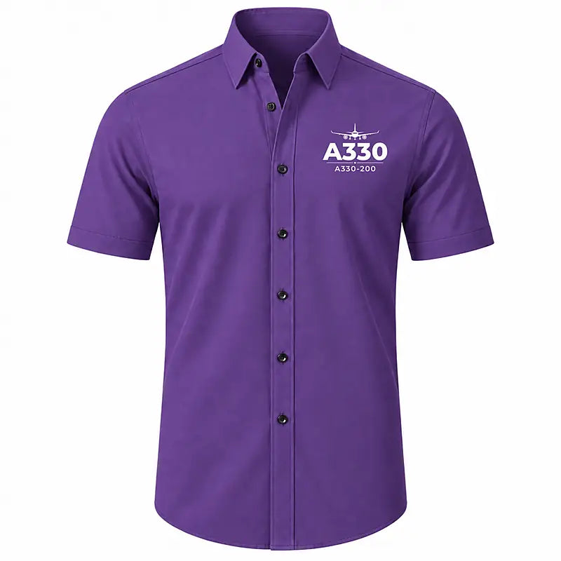 Airbus A330-200 - Short Sleeve Shirt - Heritage - Purple
