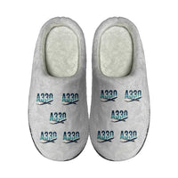 Thumbnail for Airbus A330-200 - Slippers - Cotton - Original Pattern - Light Gray