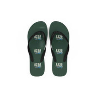 Thumbnail for Airbus A330-200 - Slippers - Flip Flops - Cartoon Pattern - Dark Green
