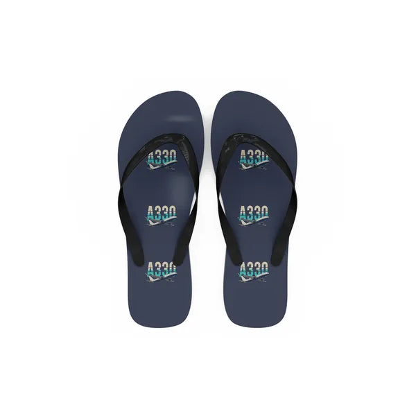 Airbus A330-200 - Slippers - Flip Flops - Original Pattern - Navy Blue