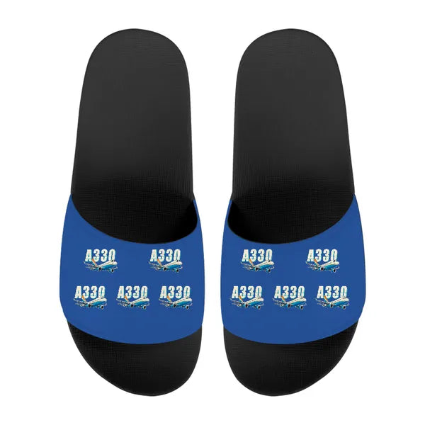 Airbus A330-200 - Slippers - Sport - Cartoon Pattern - Blue