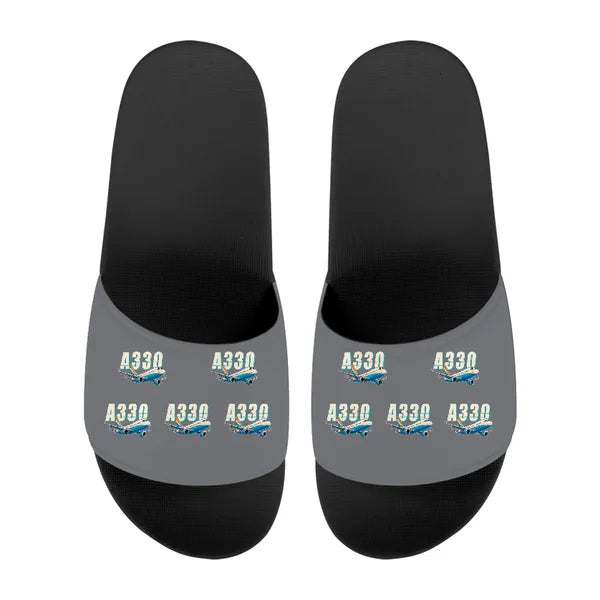 Airbus A330-200 - Slippers - Sport - Cartoon Pattern - Gray