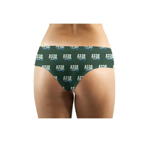 Thumbnail for Airbus A330-200 - Women Panties - Cartoon Pattern - Dark Green - Back