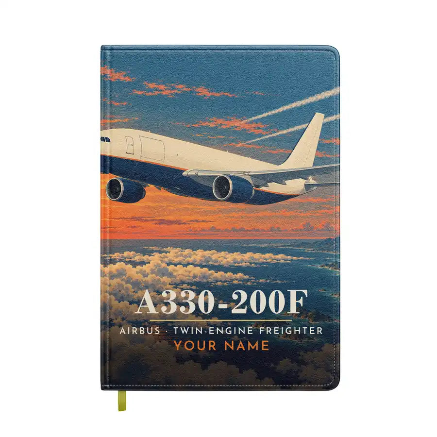 Airbus A330-200F - 3D + Name - Notebook - Full Print