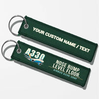 Thumbnail for Airbus A330-200F Aviator Key Chains - Dark Green - Cartoon - Personalized
