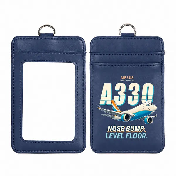 Airbus A330-200F - Cartoon - ID Card Holder - Navy Blue