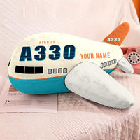 Thumbnail for Airbus A330-200F - Cartoon + Name - Airplane Pillow