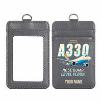 Thumbnail for Airbus A330-200F - Cartoon - ID Card Holder - Gray + Name