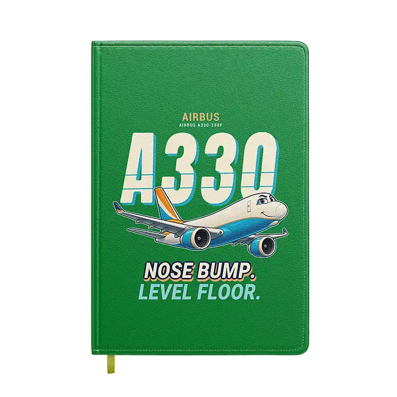 Airbus A330-200F - Cartoon - Notebook - Green