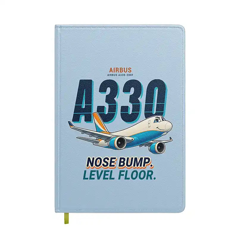 Airbus A330-200F - Cartoon - Notebook - Light Blue