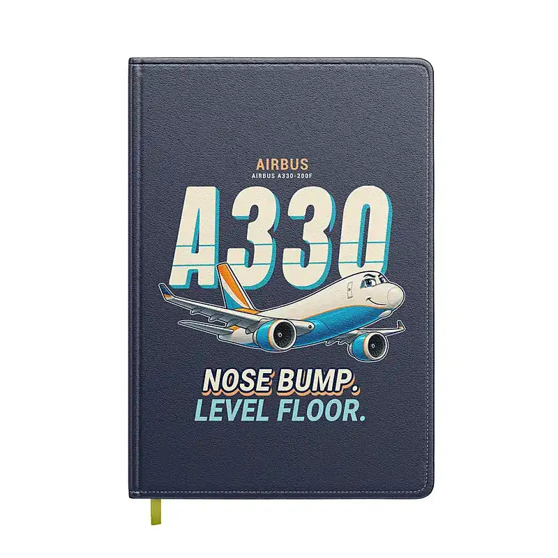 Airbus A330-200F - Cartoon - Notebook - Navy Blue